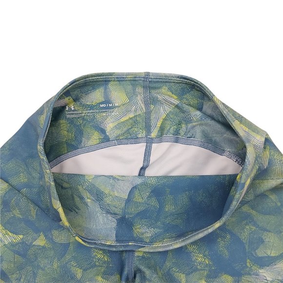 Under Armour Leggings Womens Medium Green Compression HeatGear Capri Athleisure - Picture 9 of 10